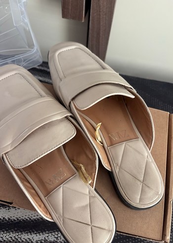 Bej Tokalı Kadın Günlük Düz Terlik - Görsel 2