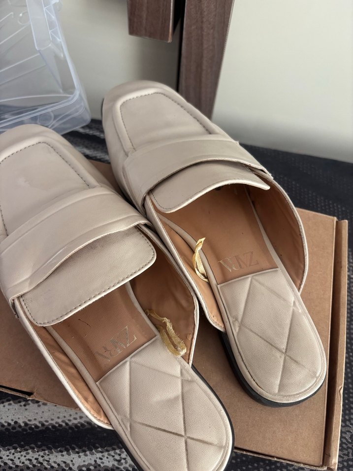 Bej Tokalı Kadın Günlük Düz Terlik - Görsel 2