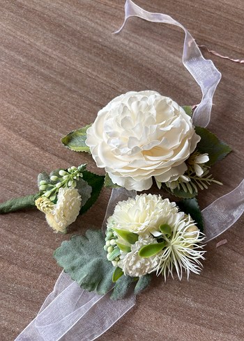 Dantel Detaylı Bohem Beyaz Gelin Aksesuarı - Görsel 3