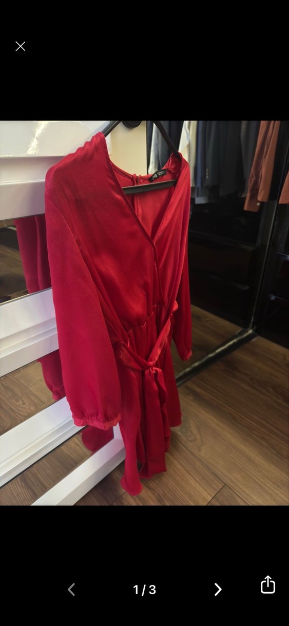 Zara Saten Mini tulum - Görsel 3