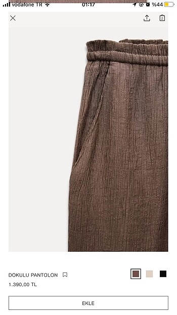 xs Beden Zara dokulu pantolon