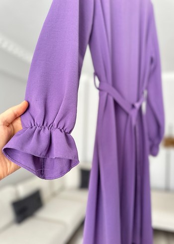 Kadın Mor Uzun Renk Geçişli Elbise - Görsel 7