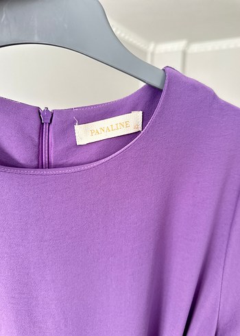 Kadın Mor Uzun Renk Geçişli Elbise - Görsel 3