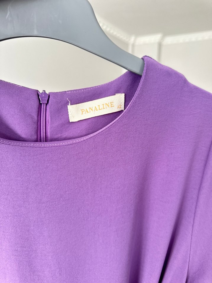 Kadın Mor Uzun Renk Geçişli Elbise - Görsel 3