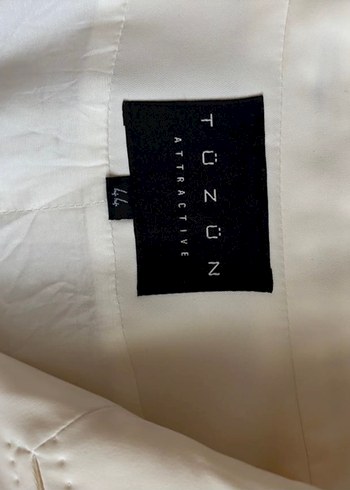 Düğmeli Beyaz Kadın Blazer Ceket - Görsel 6