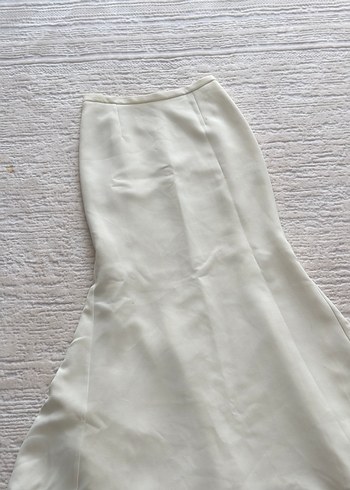 Uzun Beyaz Krem Balık Etek - Görsel 8