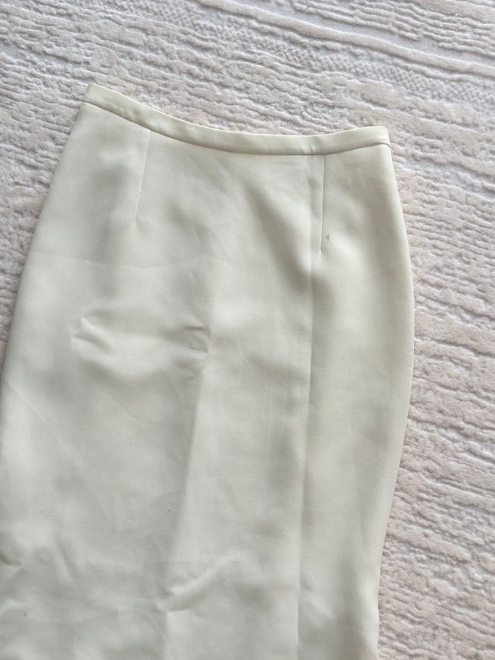 Uzun Beyaz Krem Balık Etek - Görsel 4