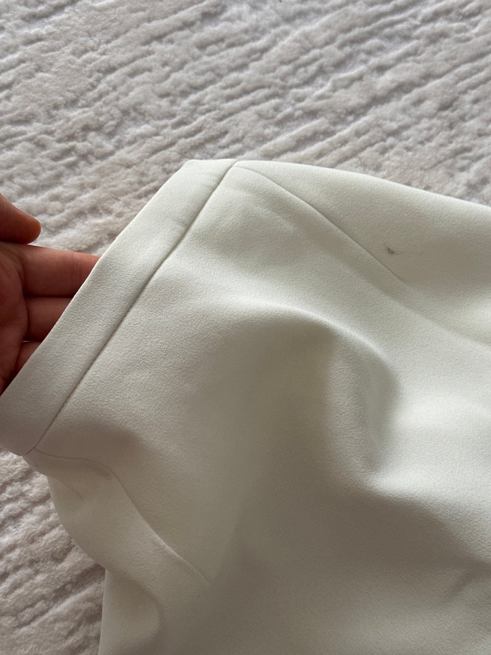 Uzun Beyaz Krem Balık Etek - Görsel 5