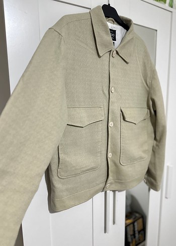 Bej Düğmeli Erkek Keten Ceket - Görsel 4