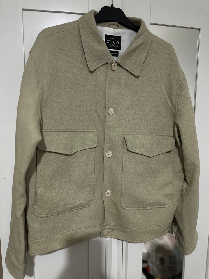 Bej Düğmeli Erkek Keten Ceket - Görsel 2