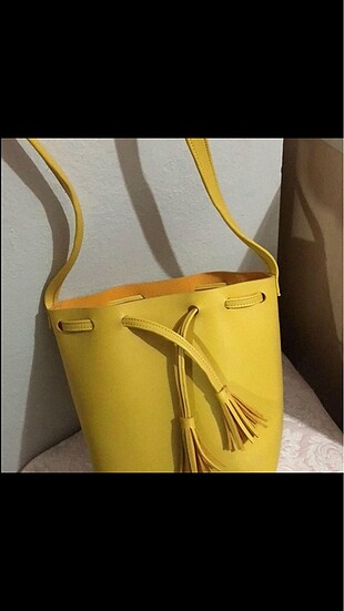 Sarı bucket çanta