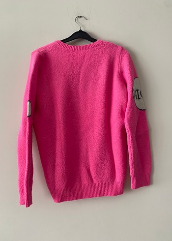 LC Waikiki Nakışlı Pembe Kadın Triko Kazak