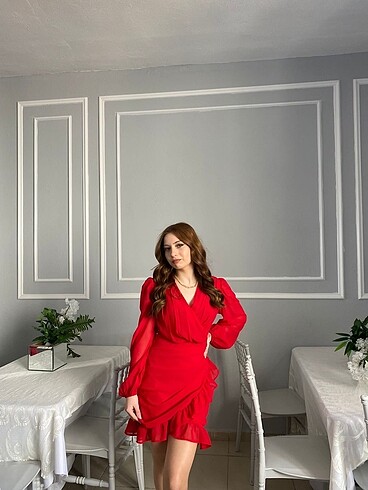 Diğer Kırmızı mini elbise