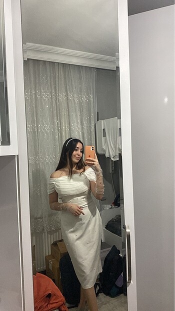 Diğer Beyaz incili elbise