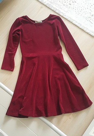 bordo elbise