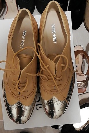 Ninewest 38 numara hakiki deri oxford ayakkabı