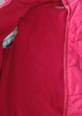 Kız Çocuk Kapüşonlu Fermuarlı Pembe Yelek - Görsel 2