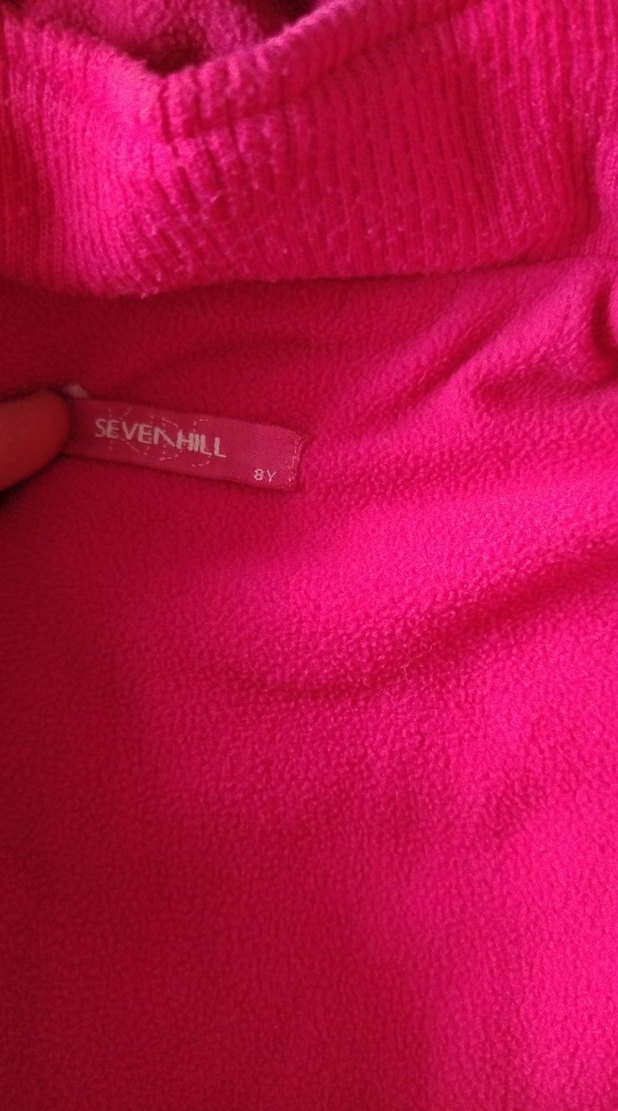 Kız Çocuk Kapüşonlu Fermuarlı Pembe Yelek - Görsel 3