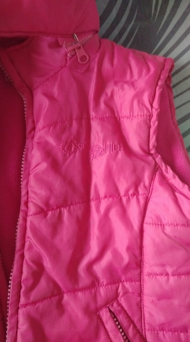 Kız Çocuk Kapüşonlu Fermuarlı Pembe Yelek - Görsel 4