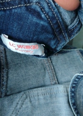 Kızlar için Mavi Denim Askılı Tulum - Görsel 5