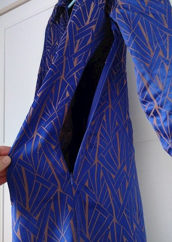 Uzun Kollu Lacivert Kadın Sabahlık - Görsel 5