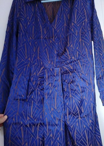 Lacivert Kadın Uzun Kollu Modern Elbise - Görsel 6