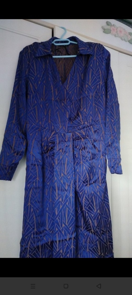 Lacivert Kadın Uzun Kollu Modern Elbise - Görsel 2