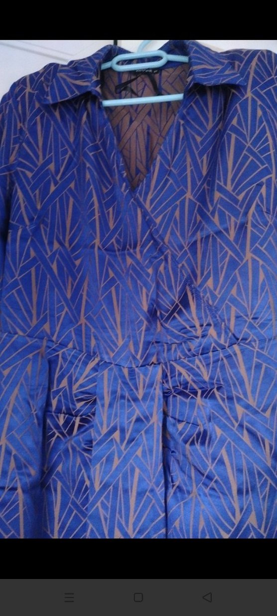 Lacivert Kadın Uzun Kollu Modern Elbise - Görsel 3