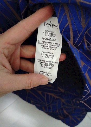 Uzun Kollu Mavi Bohem Kadın Elbise - Görsel 6