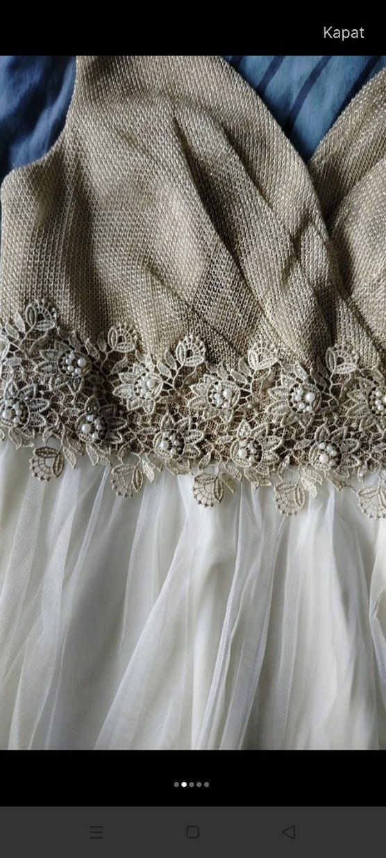 Straplez Vintage A Kesim Uzun Gelinlik - Görsel 2