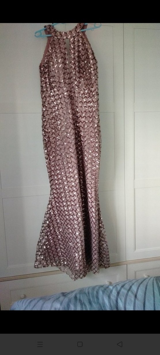 Bordo Parlak Payetli Kadın Tulum - Görsel 3