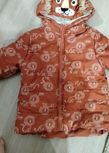 Kahverengi Kapüşonlu Çocuk Kışlık Mont - Görsel 3