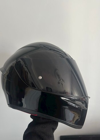 Kilitli Siyah Biker Motosiklet Kaskı - Görsel 2