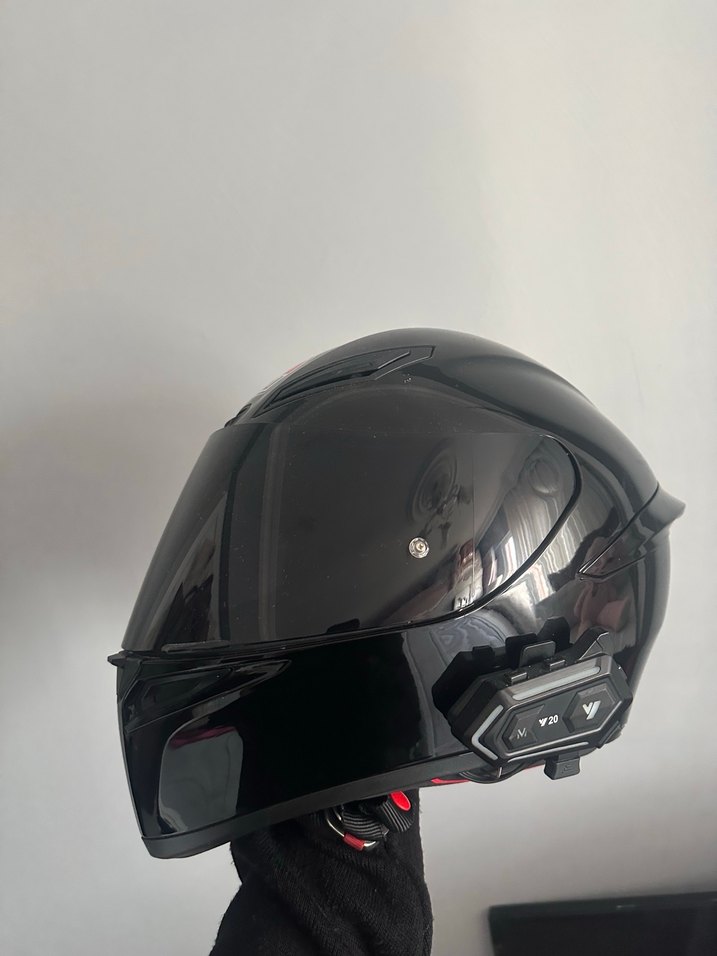 Kilitli Siyah Biker Motosiklet Kaskı - Görsel 5