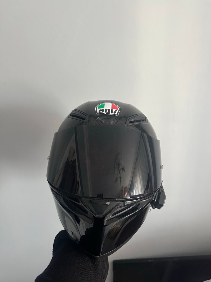 Kilitli Siyah Biker Motosiklet Kaskı - Görsel 4