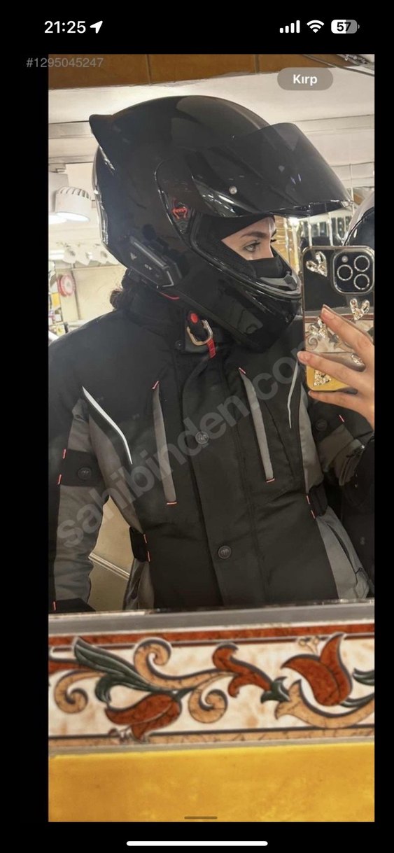 Siyah Gotik Punk Tarzı Motosiklet montu - Görsel 4