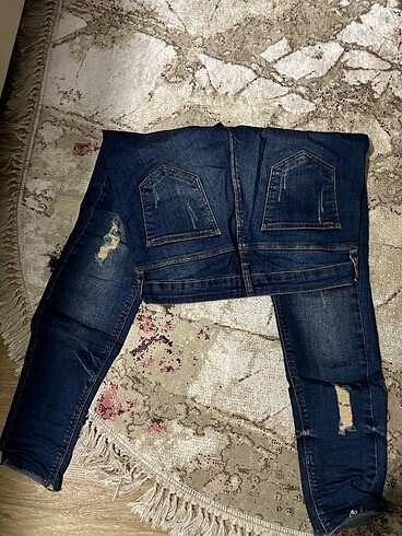 38 Beden lacivert Renk Eskitme jean
