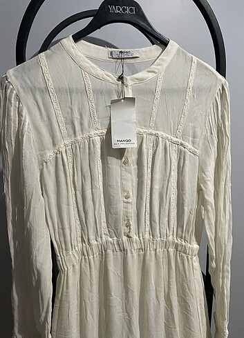 Zara Mango fisto işlemeli elbise
