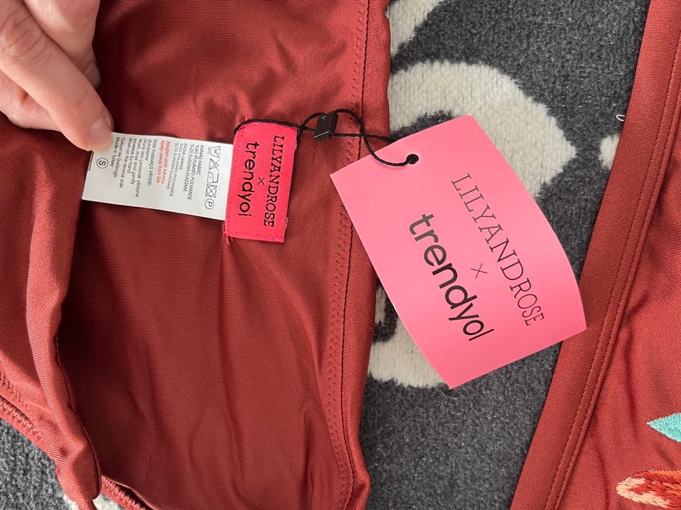 Tarçın Rengi Nakışlı Bohem Bikini Takımı - Görsel 2