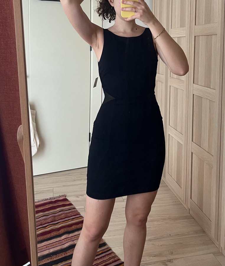 Transparan Bel Detaylı Etiketli Zara Elbise - Görsel 5