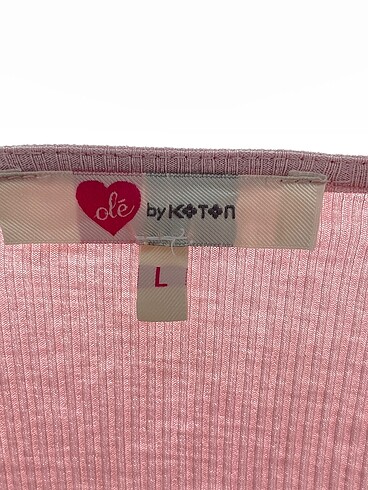 l Beden pembe Renk Koton T-shirt %70 İndirimli.