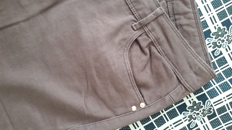 44 Beden kahverengi Renk kahverengi boru paça pantalon