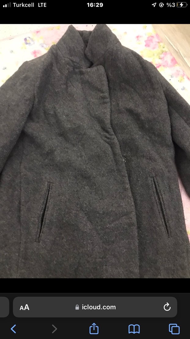 Fermuar Detaylı Antrasit Kaşe Kaban - Görsel 5