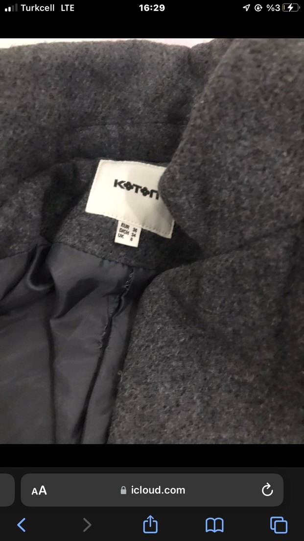 Fermuar Detaylı Antrasit Kaşe Kaban - Görsel 3