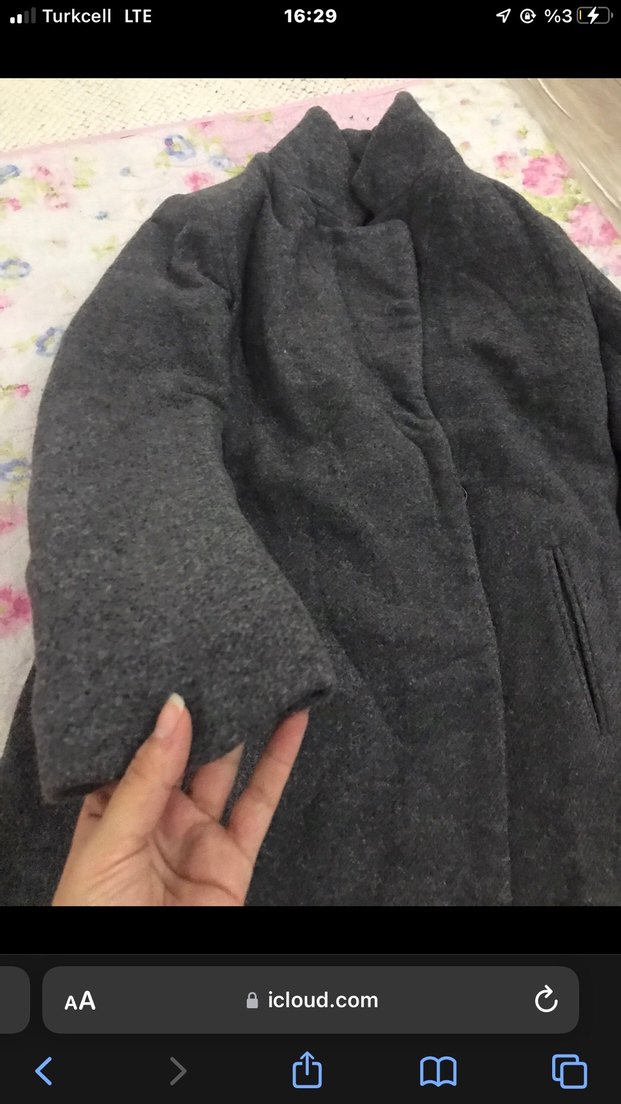 Fermuar Detaylı Antrasit Kaşe Kaban - Görsel 4