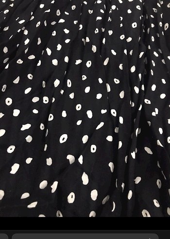 Puantiye Desenli V Yakalı Midi Elbise - Görsel 6