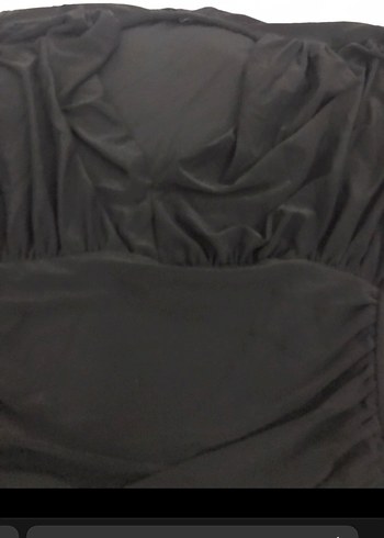 Uzun Kollu Drapeli Siyah Mini Elbise - Görsel 4