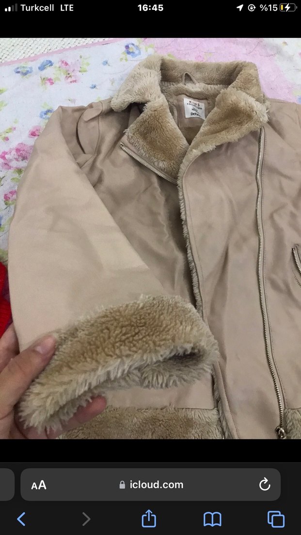 Bej Kadın İçi Peluş Deri Ceket - Görsel 5