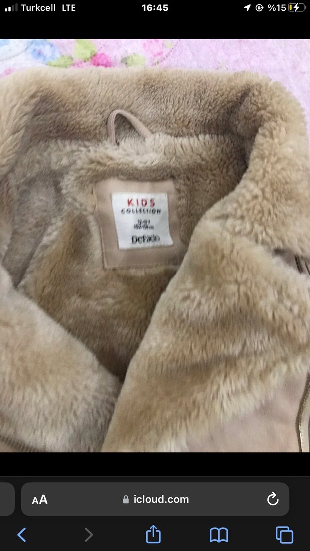 Bej Kadın İçi Peluş Deri Ceket - Görsel 4