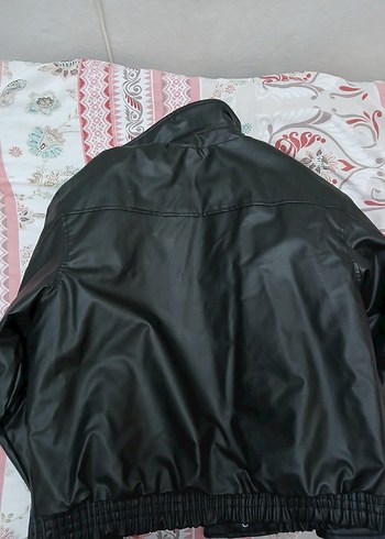 Düğmeli Siyah Deri Erkek Ceket - Görsel 3